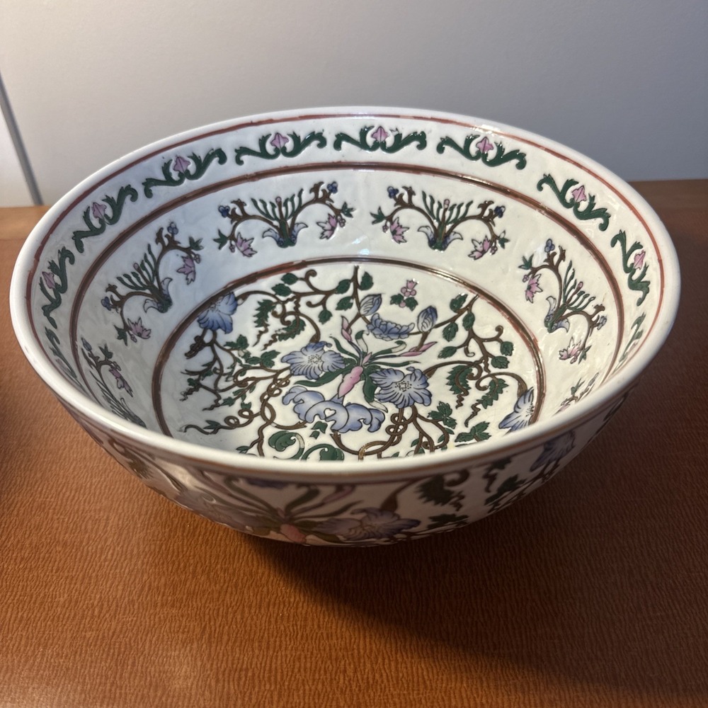 Tongzhi‎ Chinese Porcelain Table Bowl-10" Floral Design